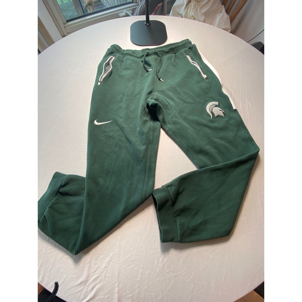 Nike Michigan State Spartans Mens Green Sweatpants Joggers HO160307TWL Large